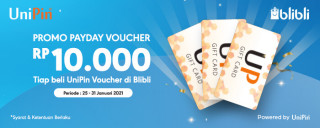 Promo Payday Voucher Rp 10.000 Tiap Beli UniPin Gift Card di Blibli.com!